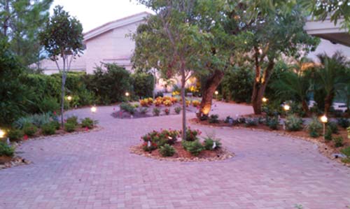 Prayer Garden with night lighting