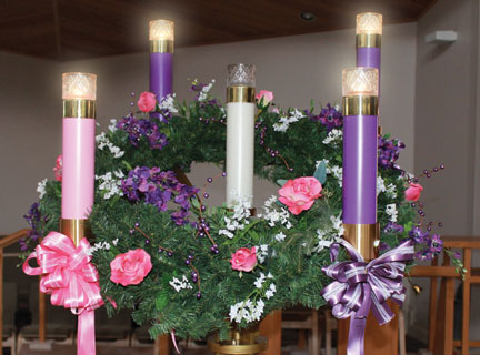 advent candle wreath