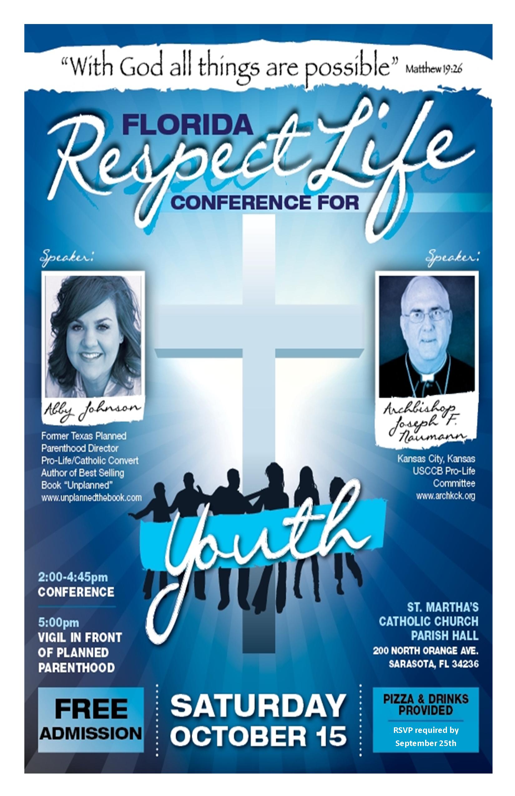 Florida Respect Life Conference for Youth 2011 flyer