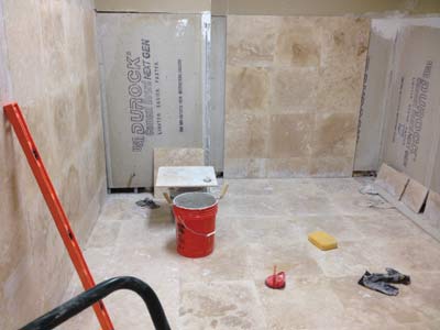 bathroom tiling