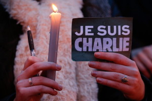 Tribute to the victims of French satirical magazine Charlie Hebdo